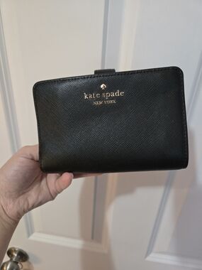 Kate Spade black leather bifold wallet, BNWT